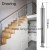 1100mm high Stainless steel balustrade External card slot post  drawing  90degree post  